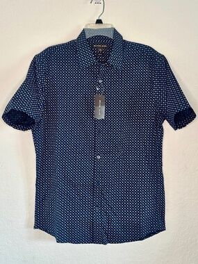 NWT Michael Kors Men's Slim Fit Button-Down Shirt, Size M